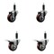 Service Caster 3'' SS Maroon Poly Swivel 1'' Expanding Stem Caster Set 2 Total Lock Brakes, 4PK SCC-SSEXTTL20S314-PPUB-MRN-2-S-2-1 - alternate 1